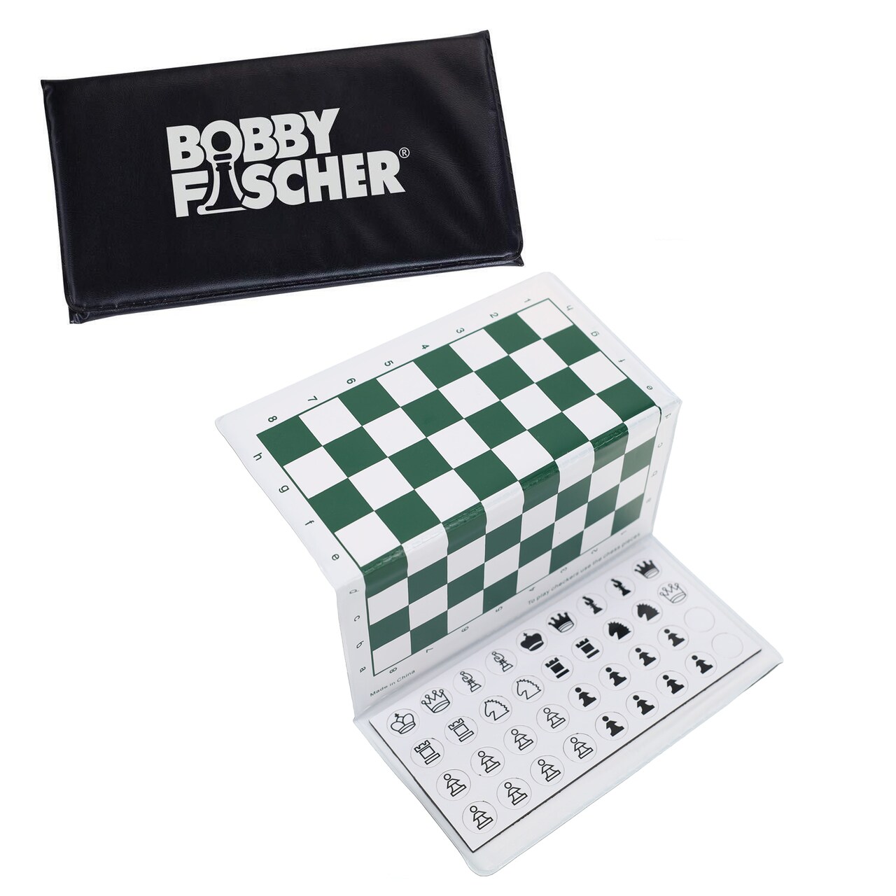 Bobby Fischer Mini Magnetic Pocket Chess Set - Travel Trifold, 6 x 3.25 in.